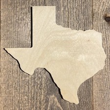 Laser Cut 1/8" Plywood Shape - Texas