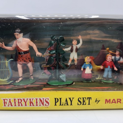 VTG Marx FAIRYKINS Play Set "GIANT & JACK & THE BEAN STALK" - Original Box - Picture 11 of 14