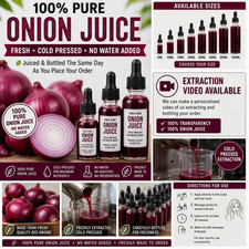Pure Fresh Cold Pressed Onion Juice for Hair Growth | Same Day Extraction | Pure