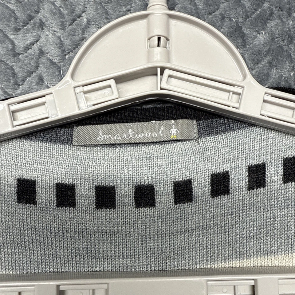 Cárdigan Suéter Smartwool Para Mujer S Lana Merino Azteca Frente Abierto Gris Negro Foto 4 de 4