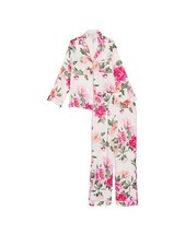 VICTORIA'S SECRET GLAZED SATIN LONG PAJAMA SET XL