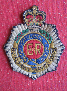 Royal Army Service Corps Vintage Embroidered Blazer Badge Patch.