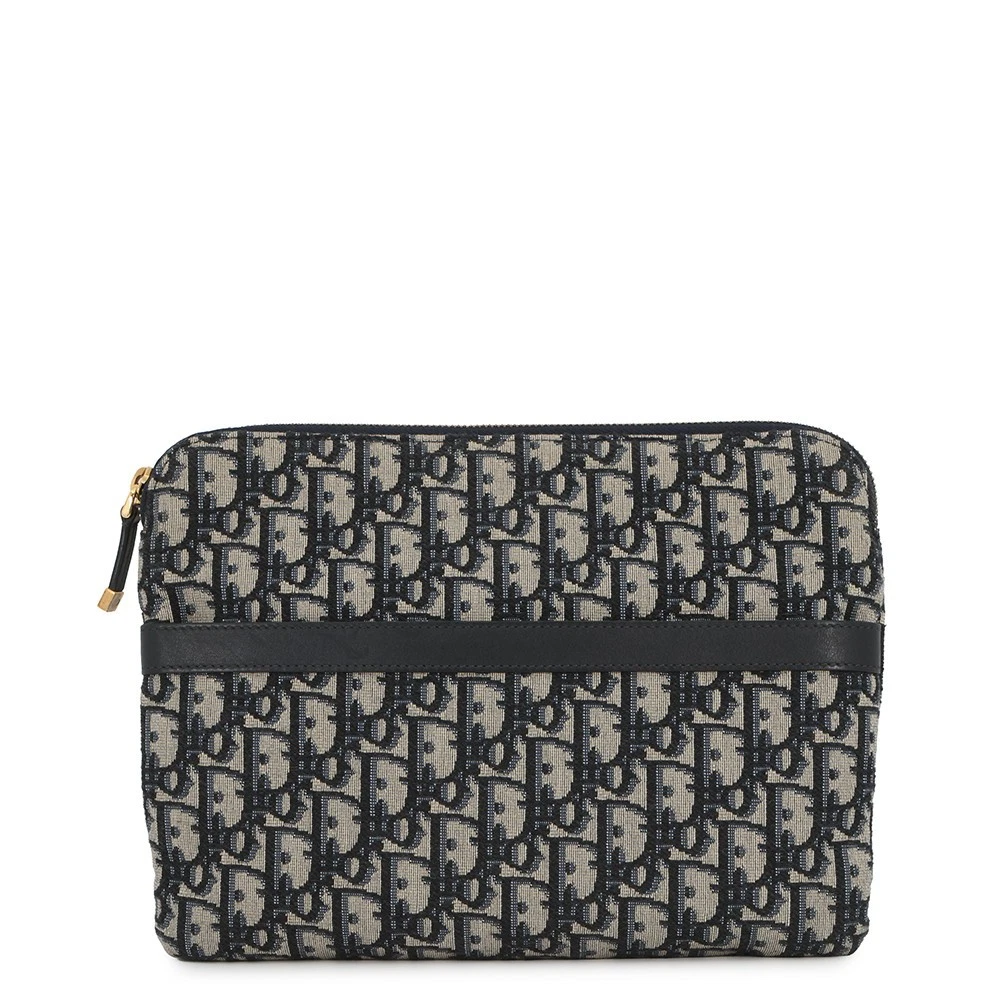 Dior — Dior Travel Kit Oblique Jacquard Canvas/Leather Navy/Beige S5476CTZQ_M928