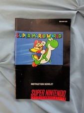 Super Mario World (SNES, 1991) With OEM Manual- Tested Works Great