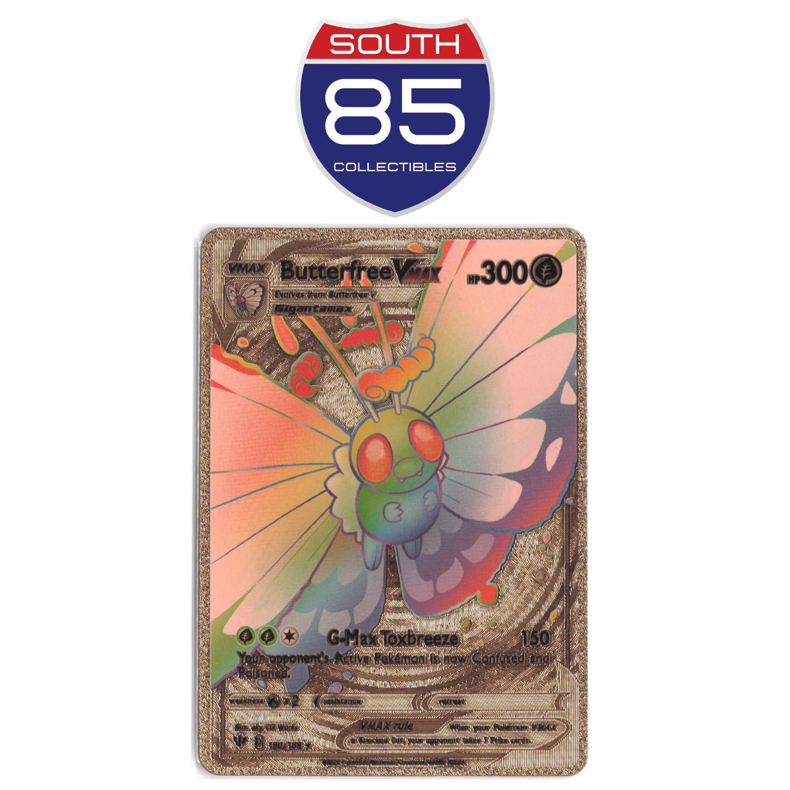 BUTTERFREE VMAX 190/189 Rainbow Gold Foil - Art Card NM