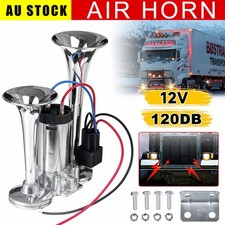 600dB 12V Electric Dual Trumpet Air Horn Compressor For Car Truck Train Boat RV