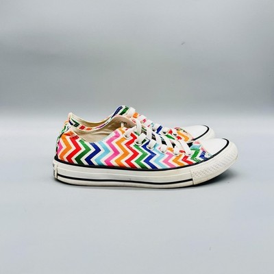 Converse Shoes Womens 7 Multicolor Chevron Chuck Taylor All Star 2 Sneakers