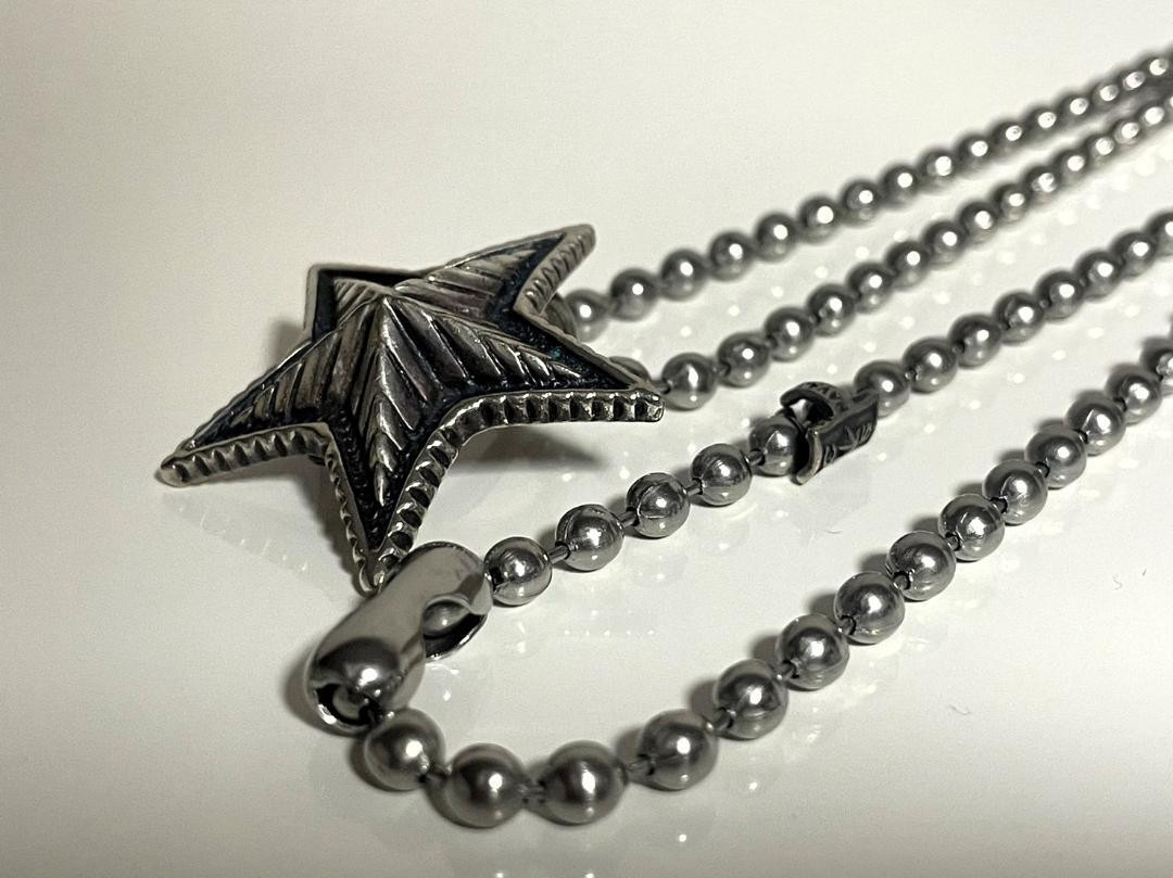 ☆ Cody Sanderson ☆ 28in - Stainless Ball Chain Necklace Cody Sanderson Big Star Pendant Necklace Stainless Steel