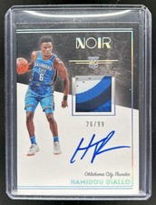 2018-19 Panini Noir Hamidou Diallo RC Patch Rookie Auto #/99 Thunder