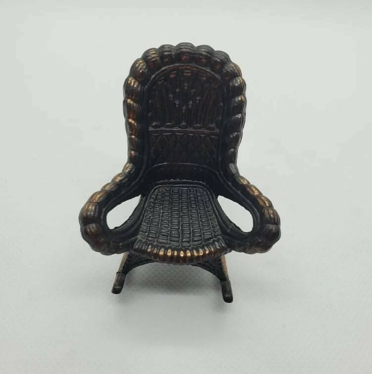 Mecedora miniatura de metal vintage Durham Industries 1976 Foto 2 de 4