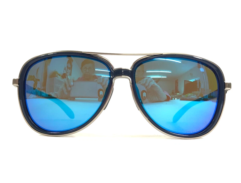 Oakley Sunglasses Split Time OO4129-0758 Navy Frames w/ Prizm Sapphire Polarized - Image 2 of 4