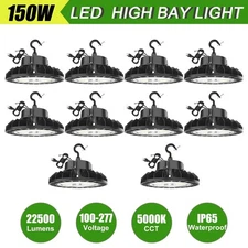10 Pack Led UFO High Bay Light 150W Industrial Gym Warehouse Light With US PLUG