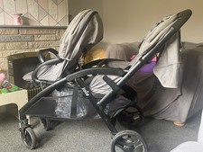 Joie Evalite Duo Double/Tandem Baby Stroller Buggy -Grey Flannel.
