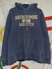 Vintage Y2K Abercrombie Fifch Hoodie XL Distressed Heavyweight