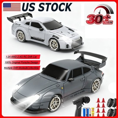 4WD RC Drift Car 1/24 Porsche 2.4Ghz Racing Car Remote Control Car Toy for Kids