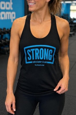 Burn Boot Camp Strong 100 Camp Club Racerback Tank Top