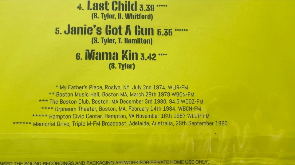 AEROSMITH - Greatest Hits Live... Awesome & Rare Vinyl New & Sealed Mint - Image 4 of 4