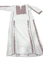 Antique Heritage Palestinian Thobe   Hand-Embroidered Dress Pale Embroidery