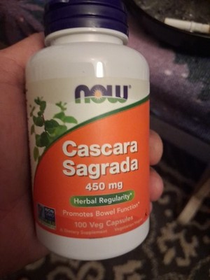 	NOW Cascara Sagrada 450mg Herbal Regularity Supplement 100 Veg Capsules	