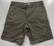 Carhartt Mens Canvas Work Shorts Size 38 Green Rugged Flex Relaxed Fit BS2514-M