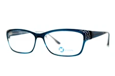 NEW MODERN OPTICAL INFLUENCE NAVY AUTHENTIC EYEGLASSES FRAMES 55-16-140MM RX