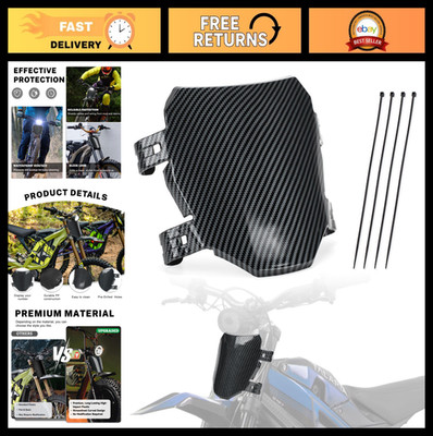 Front Number Plate for Electric Bike, Ebike Dirt Bike, Carbon Fiber Style, Fits