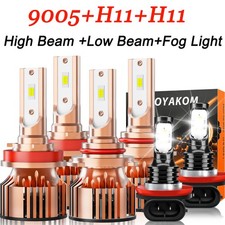 30000lm 6pcs Led Headlights High Low Beam Fog Light Bulbs For Mazda 3 2010-2013