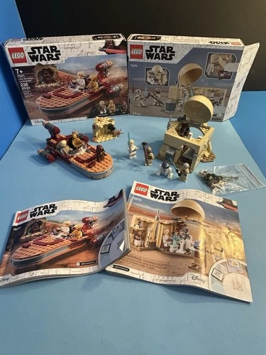 Star Wars Disney LEGO Sets 75271 & 75270 Obi-Wan’s Hut Skywalker’s Landspeeder