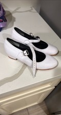 White Tap Dance Shoes with Buckle Strap