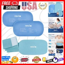 Flexible Ice Packs for Injuries - 10x5 Reusable Hot/Cold Therapy Packs in Blue