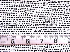 1 yd Cotton White with Black Dotted Stripes by Dear Stella Designs