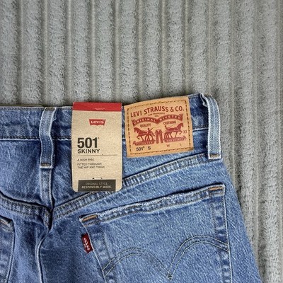 NWT Levi's 501 Jeans Women's 26x28 Skinny Button Fly High Rise | eBay