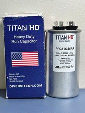Titan HD PRCFD355AR 35+5 MFD 440/370V Round Dual Run HVAC Capacitor USA Made