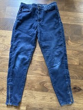 Levis Jeans Womens 8 Denizen High Rise Ankle Skinny Zipper Denim Pants Blue
