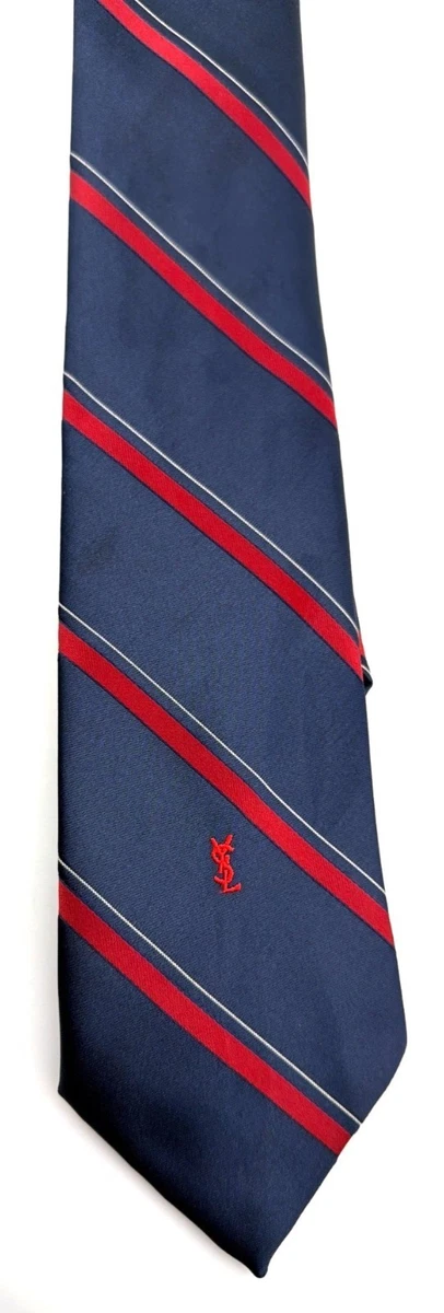 ネクタイ SAINT LAURENT PARIS STRIPE SILK TIE STRIPED WIDE TIE IN SILK in Black | Saint Laurent | YSL EN-CA