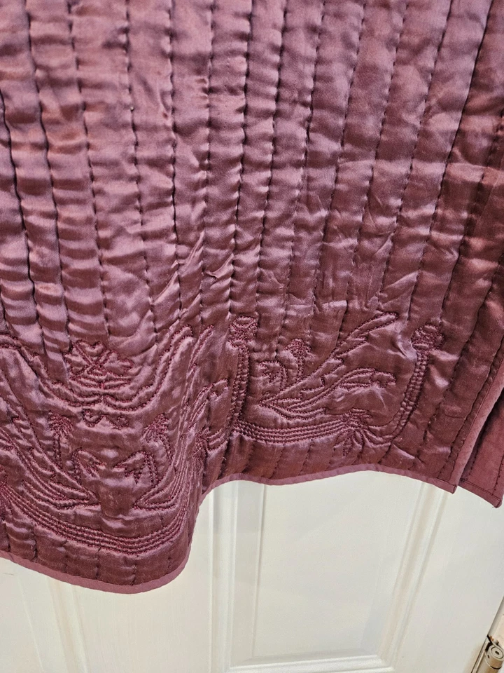 April Cornell Púrpura Edredón Falda Larga Única y Hermosa Talla L De Colección Foto 3 de 4