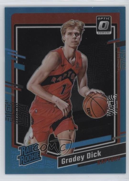 2023-24 Panini Donruss Optic Rated Rookie Aqua Prizm 47/249 Gradey Dick #212 4k5