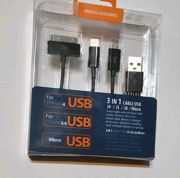 Reiko1.01.0 out of 5 stars(2)Reiko Trio USB Data Cable for iPhone In black. - Image 3 of 4