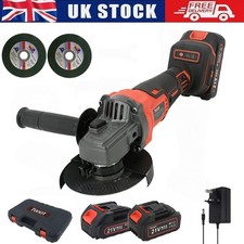 TQOQL 125mm Brushless Cordless Angle Grinder Cutter w/2 Battery Charger Disc Kit