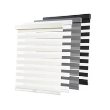  Cordless Zebra Blinds for Windows Pull Down Roller Window 20"W x 72"H Beige