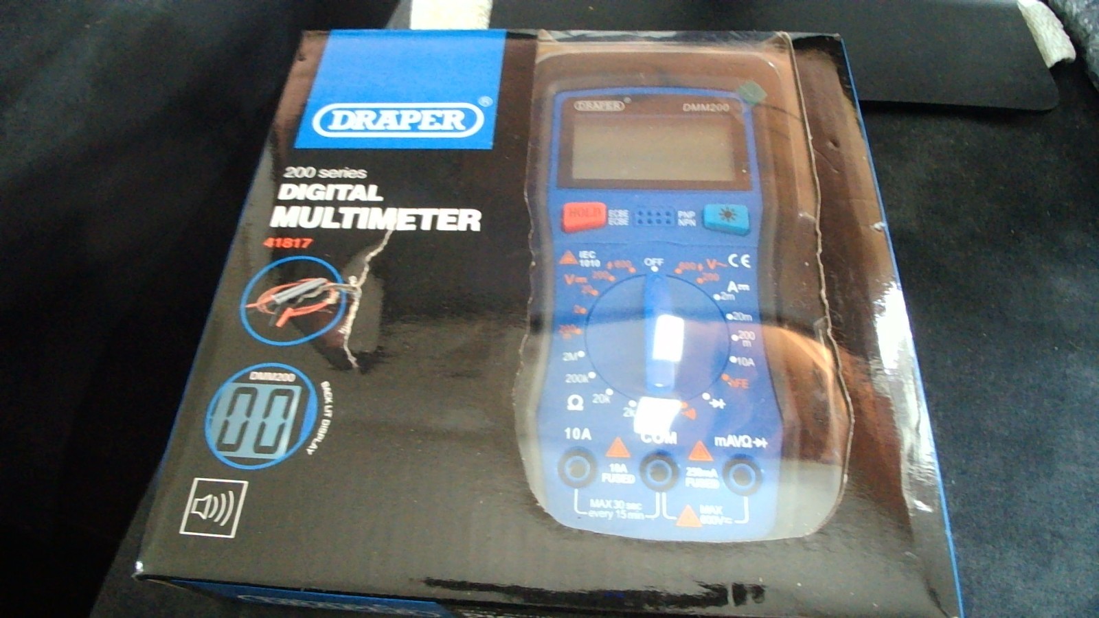 Draper 41817 Digital Multimeter 200 Series. Digital Back Lit. Incl leads. New