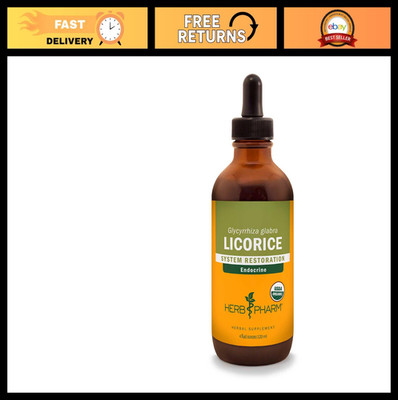 Organic Licorice Root Liquid Extract - Endocrine Support, 4 oz Natural Supplemen