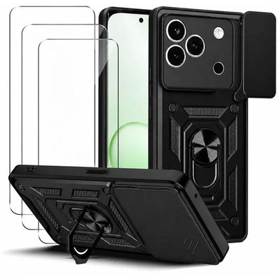 Honor 600 Pro 5G Black Case with Full Protection 3 Protective Films