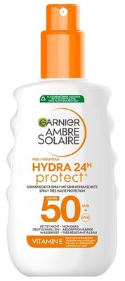 Garnier Ambre 150 ml (1er Pack), Hydra Protect+ Sonnenschutz-Spray LSF 50 