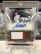 2025 Topps Pro Debut Jett Williams BLACK Jumbo Game Worn Patch Auto # /10 Mets