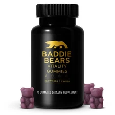 Baddie Bears Men's Max Life Gummies 15 Enhancement for Horny Goat Weed