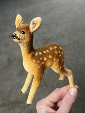Vntg Steiff Deer Fawn US Zone Germany Flag -B...