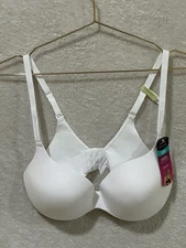 New Maidenform White  Solid T-Shirt Dreamwire 36B Bra Adjustable DM0070