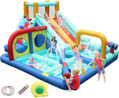 Inflatable Water Slide, Waterslide Bounce House for Kids, Water Bounce House wit