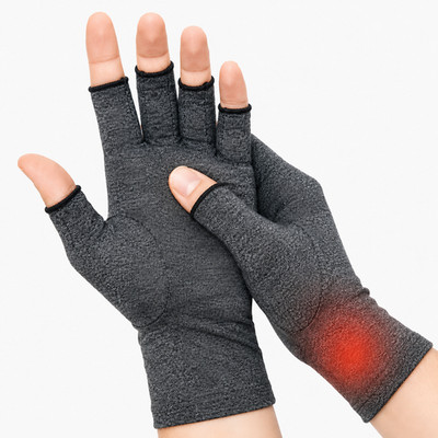 Kompressionshandschuhe fingerlos Hand Handgelenk Unterstützung Tippen Gaming Arthritis